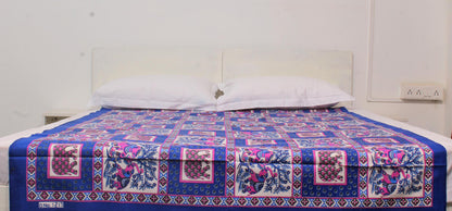 Blue Elephant Printed Single Bedsheet 60 X 90 Inches