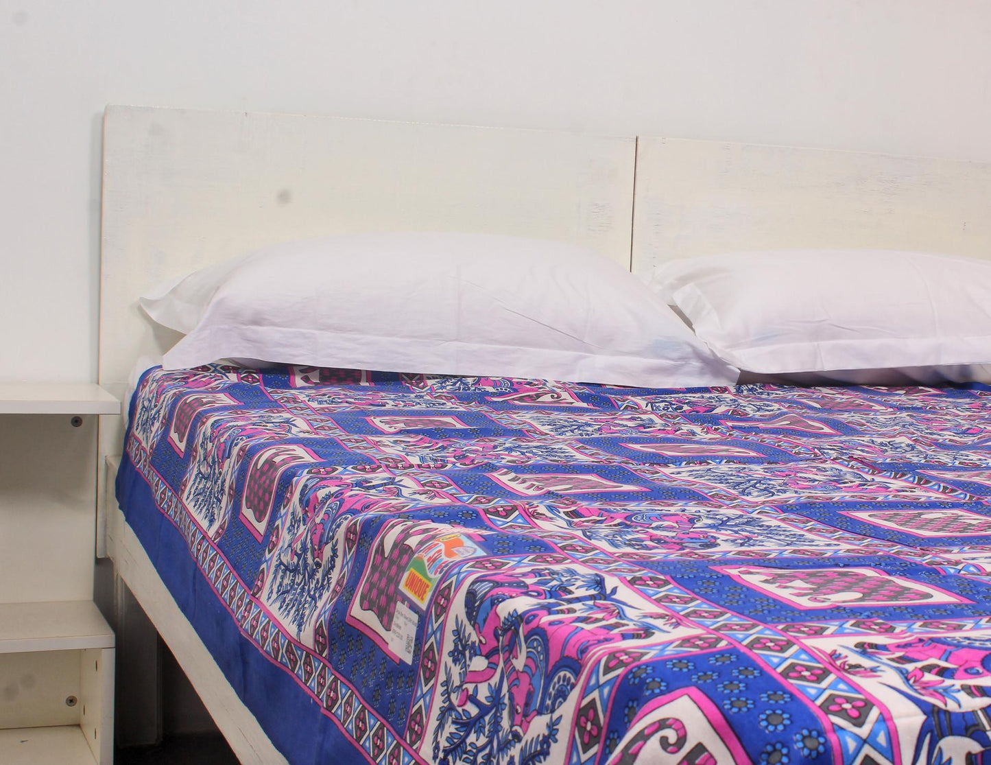 Blue Elephant Printed Single Bedsheet 60 X 90 Inches