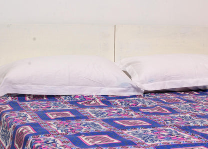 Blue Elephant Printed Single Bedsheet 60 X 90 Inches